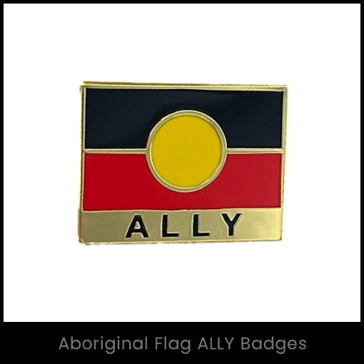 Aboriginal Flag ALLY Badges