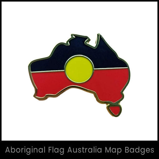 Aboriginal Flag Australia Map Badges