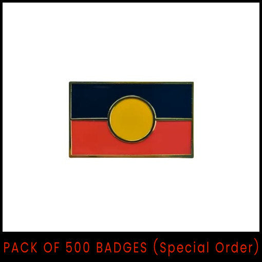 Aboriginal Flag Badge (Rectangular) - Pack of 500 (Pre-Order)