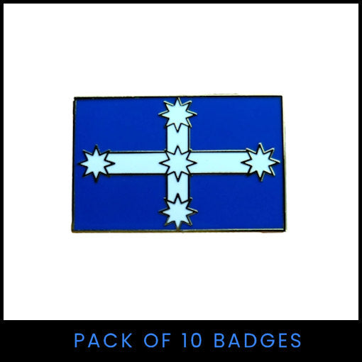 Historic Eureka Flag Badge (Rectangular) - Pack of 10