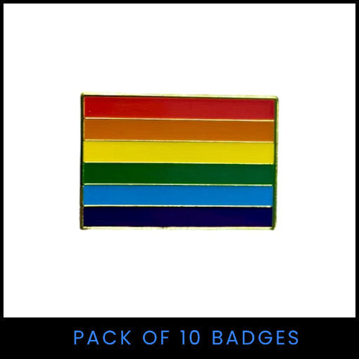 Original Rainbow Pride Flag Enamel Badge (Pack of 10)